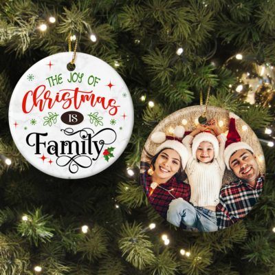 Personalized Photo Christmas Ornament Keepsake Gift For Family