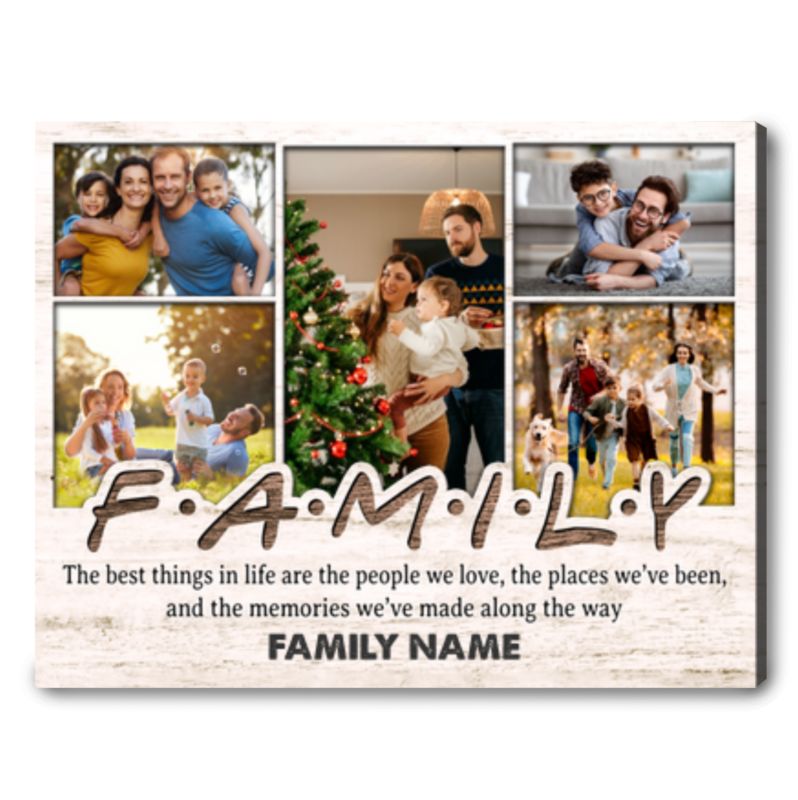 Custom Family Photo Collage Canvas Print Housewarming Gifts Oh Canvas