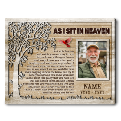 Sympathy Gifts For Loss Of Loved One Custom Photo Memorial Canvas