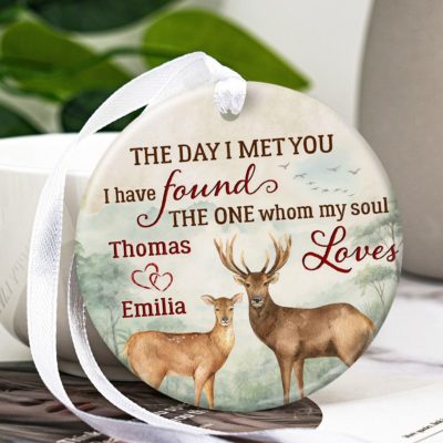 Loving Christmas Gift For Couples Personalized Photo Ornament 01