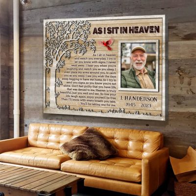 Sympathy Gifts For Loss Of Loved One Custom Photo Memorial Canvas 01