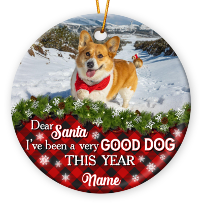 Christmas Gift For Dog Lovers Personalized Ceramic Ornament