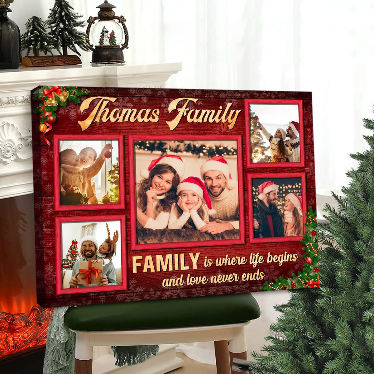 Custom Canvas Prints Family Personalized Christmas Gifts The Joy Of  Christmas Is Family Wall Art Decor Ohcanvas