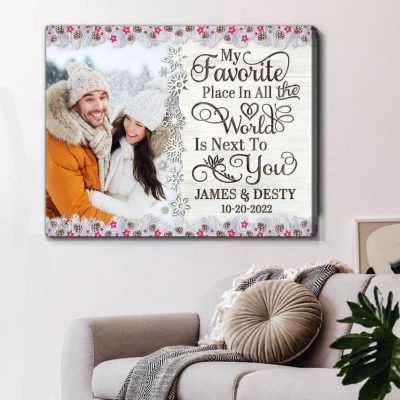 Unique Christmas Gifts For Couples Loving Photo Canvas Print 01