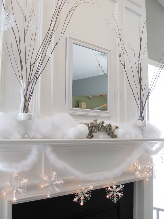 Winter Wonderland - Christmas mantel decor ideas