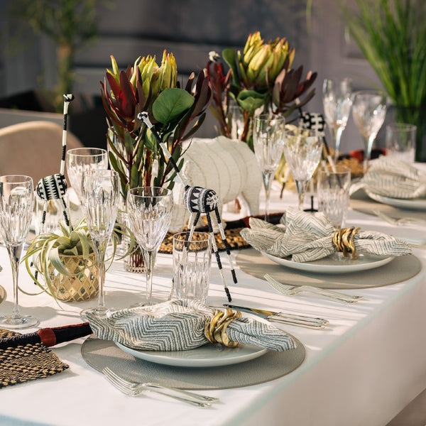 Green Zebra Tablescape - X Mas Decoration Ideas