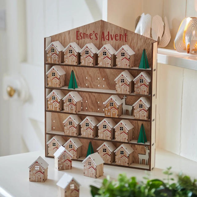 Mini house Advent calendar. Image via Yahoo Canada Style.