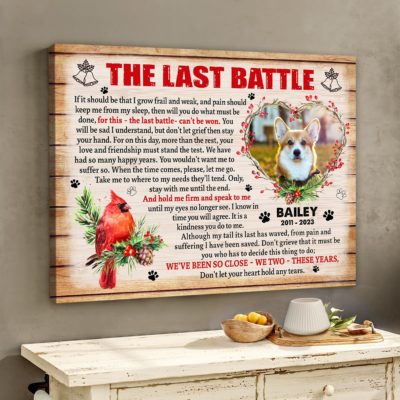 Personalized Pet Passing Gift Dog Memorial Canvas Wall Art