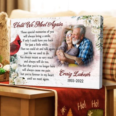 Personalized Memorial Canvas With Picture In Loving Memory Wall Art