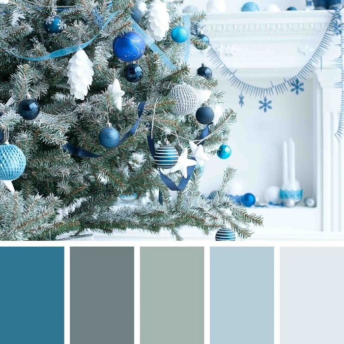 Christmas Tree Color Schemes. Image Via Pinterest.