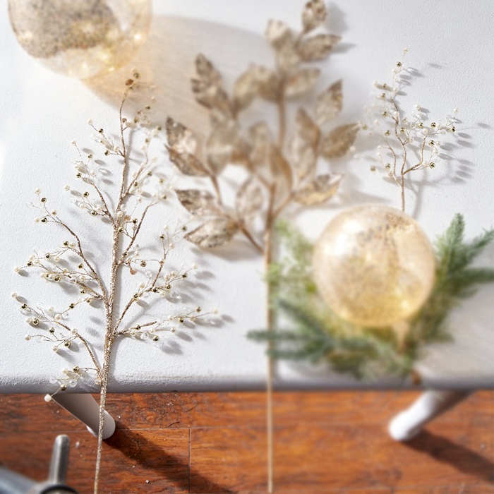 Tree picks for decorating a Christmas tree. Image via Pinterest.
