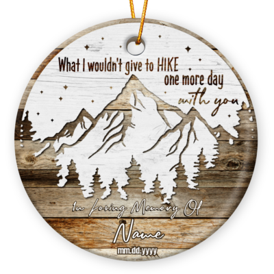 Personalized Hiking Christmas Memorial Ornament Hiker Angel Sympathy Gift