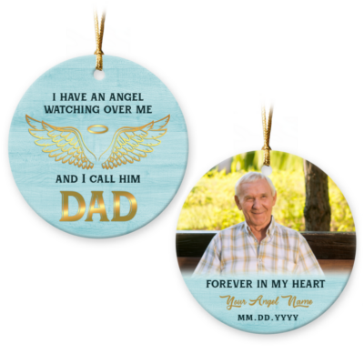 Personalized Memorial Ornament Sympathy Keepsake Gifts For Loss Of Dad