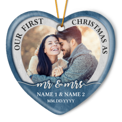 Personalized Couple First Christmas Ornament Unique Newlywed Gifts