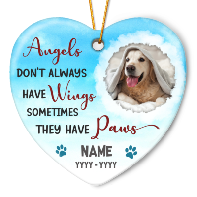 Remembrance Gifts For Loss Of Dog Photo Sympathy Pet Ornament