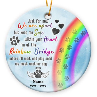 Sympathy Gift For Pet Owners Custom Photo Memorial Ornament