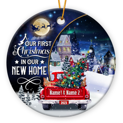 First Home Ornament Housewarming Gifts Custom Christmas Keepsake For Newlyweds