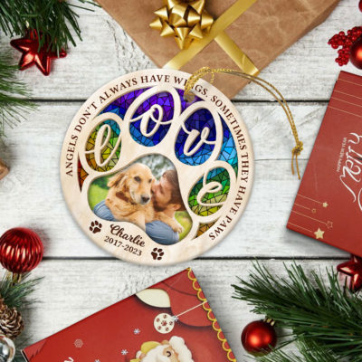 Christmas Loss Of Pet Gifts Custom Photo Dog Keepsake Gift 01