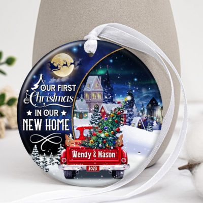 First Home Ornament Housewarming Gifts Custom Christmas Keepsake For Newlyweds