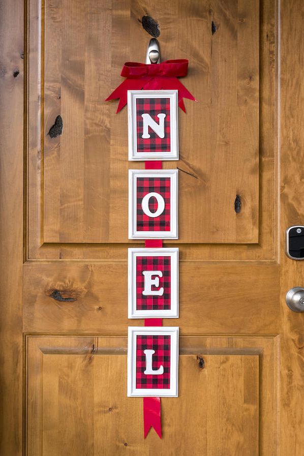 Outdoor Christmas Decorations Ideas Diy Noel Plaid Sign