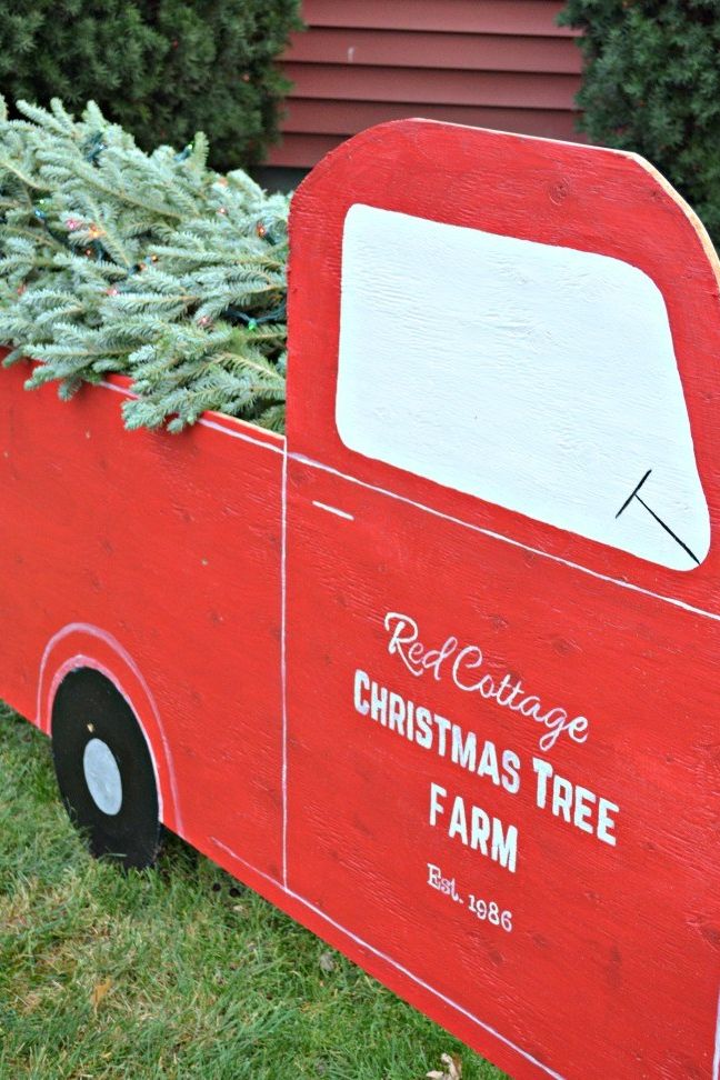 Christmas decorations for outdoors DIY a Christmas Tree Farm Truck