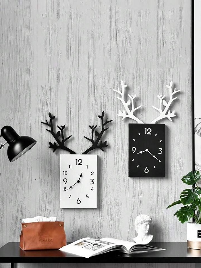 Clocks with Wooden Decorations