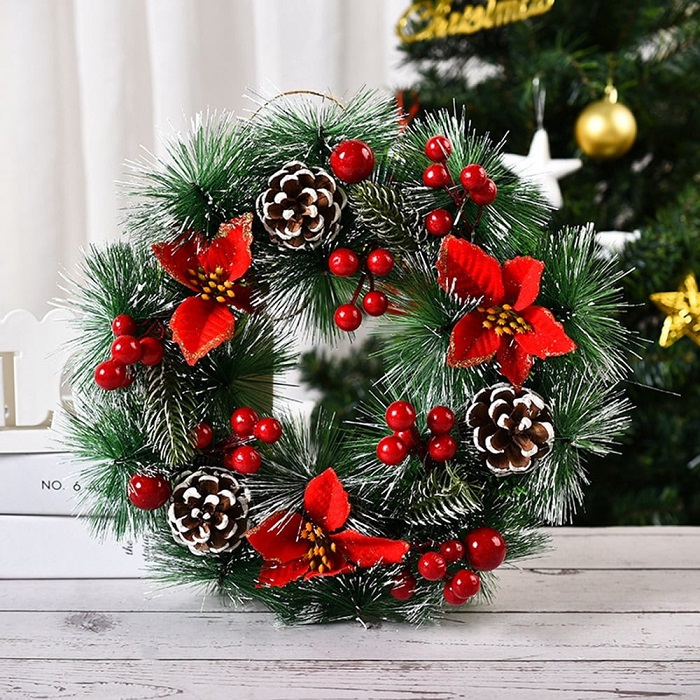 Holiday Wreaths Are Classic Outdoor Christmas Decorations For Wall.