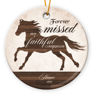 Sympathy Gift For Loss Of Horse Custom Ceramic Ornament
