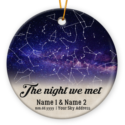 Unique Couple Gifts On Christmas Custom Star Night Galaxy Ornament