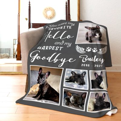 Personalized Pet Memorial Fleece Blanket Remembrance Gift For Dog Lovers