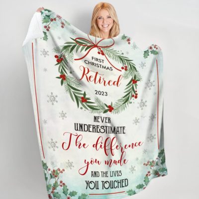 Retirement Fleece Blanket Christmas Gift For Retired Women