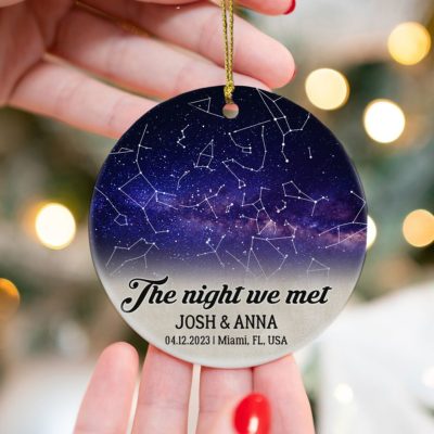 Unique Couple Gifts On Christmas Custom Star Night Galaxy Ornament 01