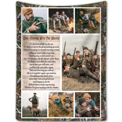 Personalized Deer Hunting Memorial Fleece Blanket Christmas Gift For Dad