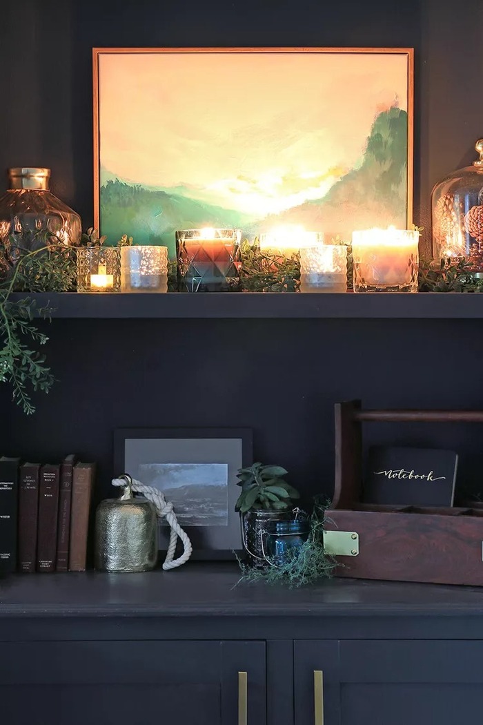 Bookshelf Altar modern Christmas decorations 2023