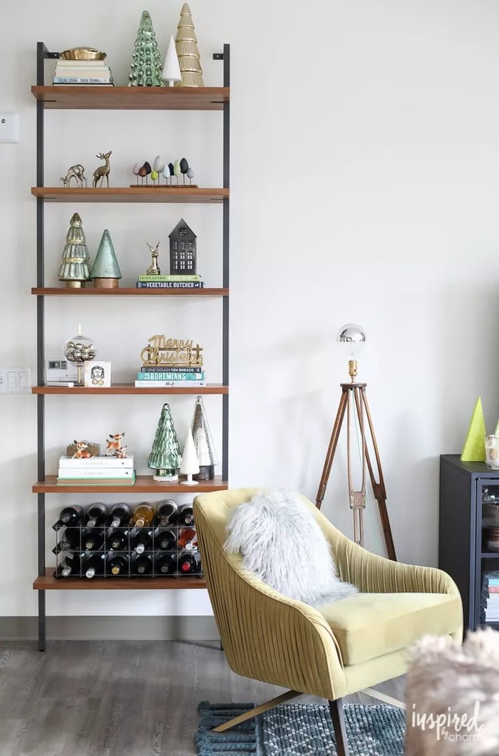Bookshelf Wonderland modern Christmas decor