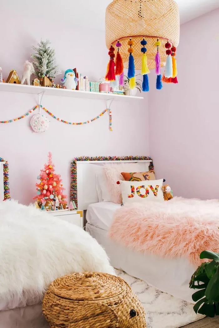 Girls' Room Refresh modern Christmas decor