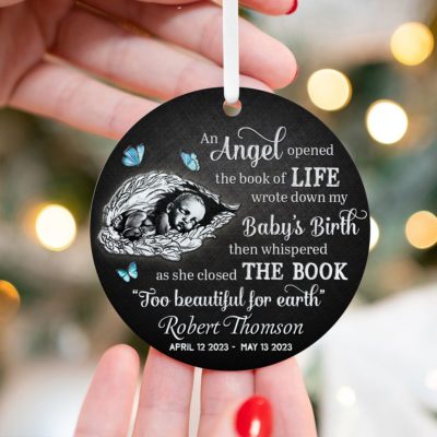 Custom Loss Of Infant Ornament Memorial Miscarriage Memorial Gift 01