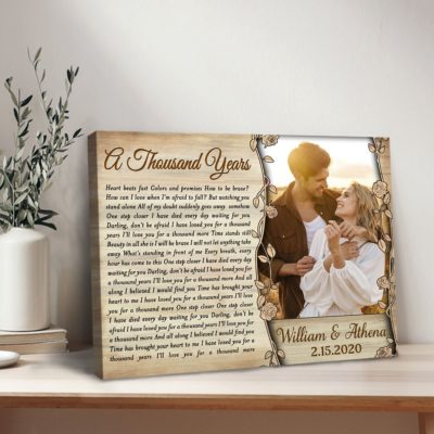 Custom Wedding Song Lyrics Canvas Print Gift Ideas For Couples 01