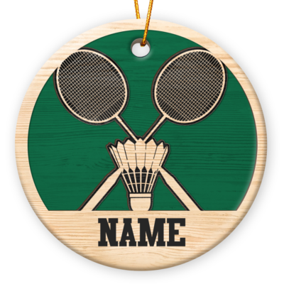 Badminton Christmas Tree Ornament Custom Sport Xmas Home Decor