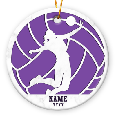 Volleyball Christmas Tree Ornament Custom Sport Xmas Home Decor