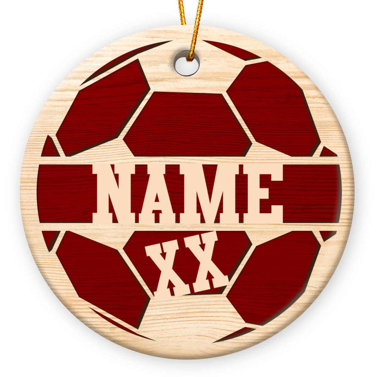 Soccer Christmas Tree Ornament Custom Sport Xmas Home Decor