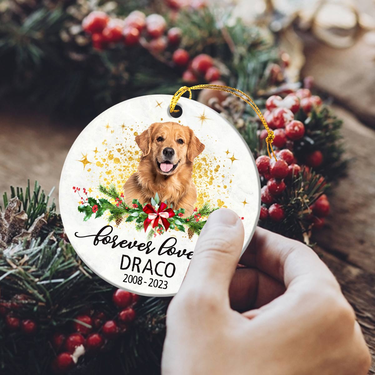 Unique Dog Loss Ornament Custom Gift For Pet Owners 01