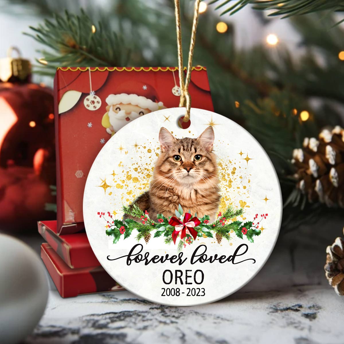 Unique Cat Loss Ornament Custom Gift For Pet Owners 01