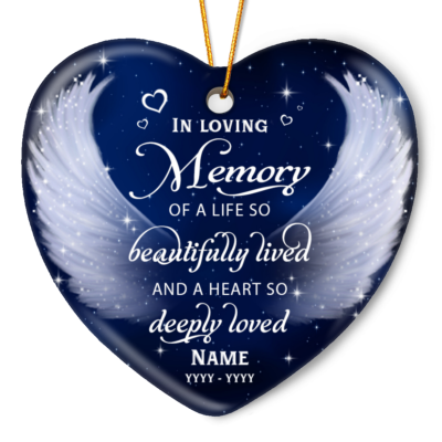 Meaningful In Loving Memory Gift Customized Name Memorial Ornament