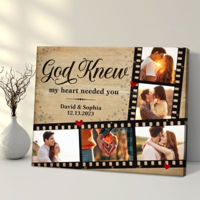 Unique Gift For Couple On Christmas Customized Anniversary Canvas 01