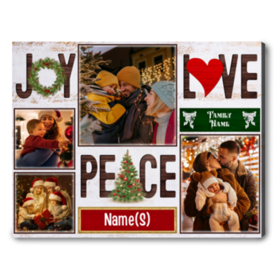 Heartwarming Christmas Gift For Family Custom Photos Canvas