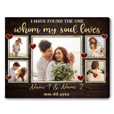 Personalized Couple Romance Gifts Photos Canvas For Wedding Day