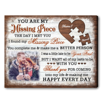 Personalized Canvas For Wife Husband Wedding Anniversary Gift For Couple