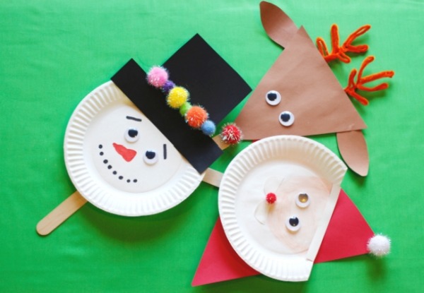 Holiday Masks Made of Paper Plates