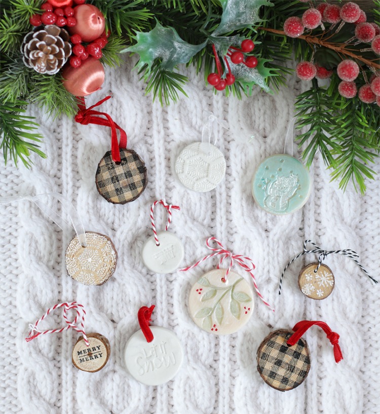 rustic Christmas decorations - Stamped Christmas Ornaments: Personalized Magic